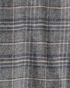 Girls Plaid Cotton Long-Sleeve Fashion Jacket - Grey, image 3 of 4 slides