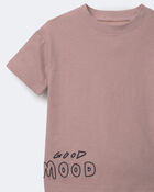 Toddler 'Good Mood' Relaxed Tee - Mauve, image 6 of 6 slides