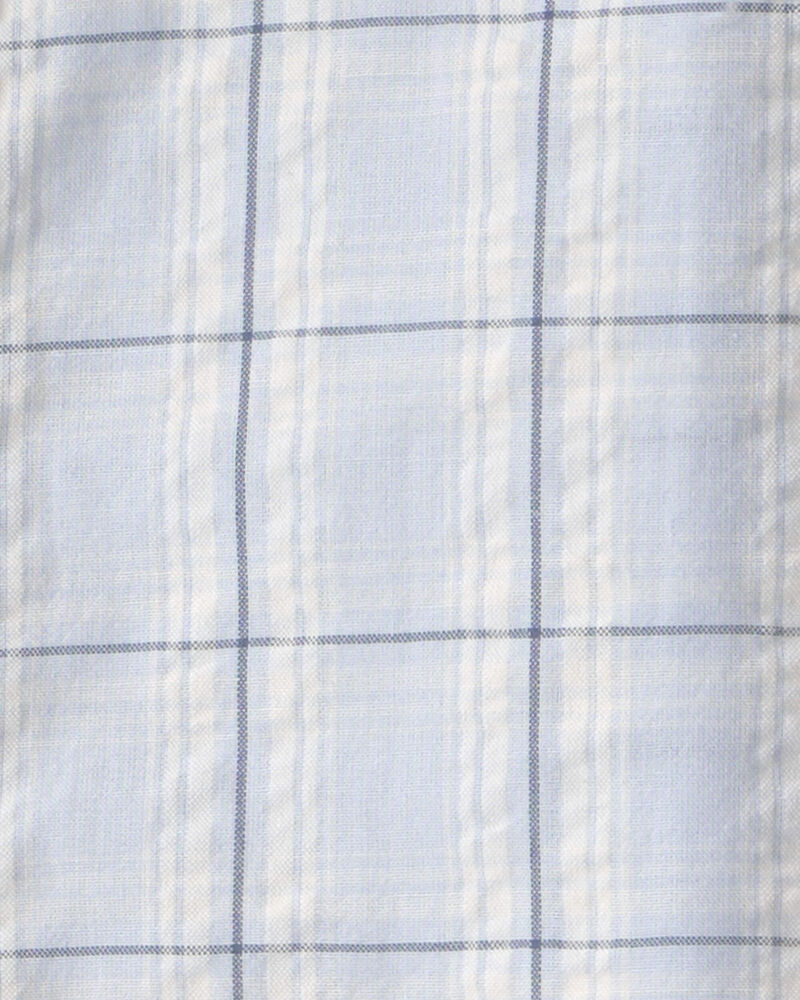 Baby Boy 2-Piece Plaid Shirt & Pant Set - Blue, image 3 of 5 slides