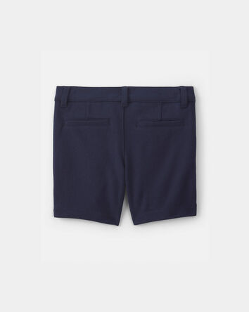 Toddler Girl Uniform Ponte Knit Shorts - Navy, 