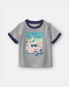 Baby Boy 'Stop That Truck!' Ice Cream Graphic Tee - Grey, image 1 of 3 slides