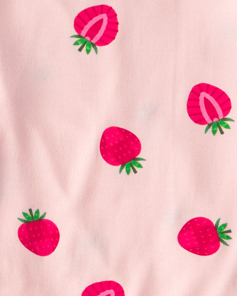 Baby Girl Strawberry PurelySoft 2-Piece Pajama Set - Pink, image 4 of 7 slides