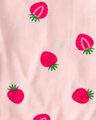 Baby Girl Strawberry PurelySoft 2-Piece Pajama Set - Pink, image 4 of 7 slides