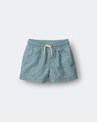 Toddler Boy Swim Trunk in Dot Print - Pale Blue, image 2 of 7 slides