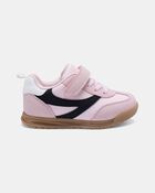 Toddler Girl Striped Casual Sneakers - Pink, image 2 of 6 slides