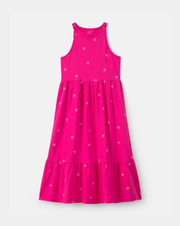 Girls Sunshine Sleeveless Maxi Dress - Pink, 