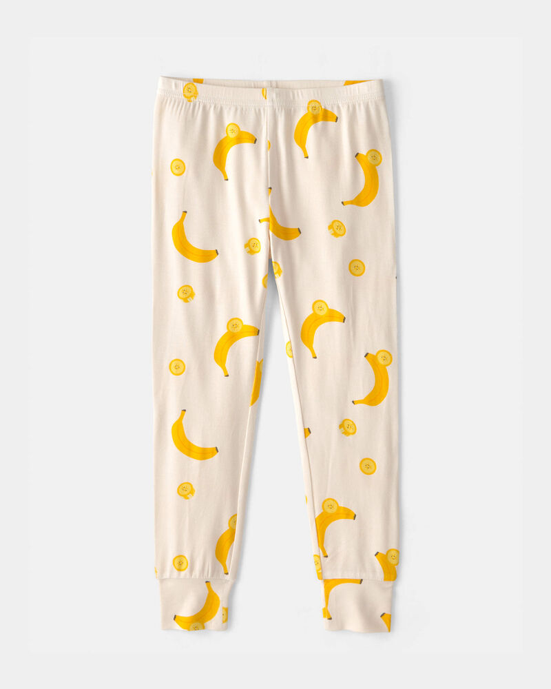 Toddler Banana PurelySoft 2-Piece Pajama Set - Yellow/Cream, image 3 of 8 slides