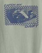 Boys 'Catch My Drift' Race Car Graphic Tee - Green, image 2 of 3 slides