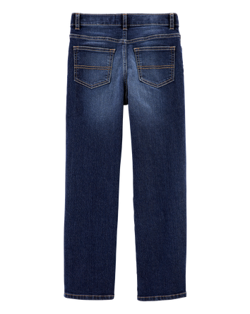Kid Dark Wash Husky-Fit Classic Jeans, 