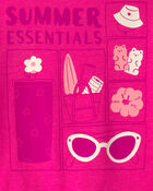 Toddler Girl 'My Bag's All Packed' Summer Graphic Tee - Pink, image 4 of 5 slides
