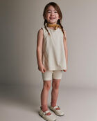 Toddler Girl Smocked Top - Cream, image 5 of 6 slides