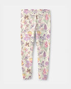 Toddler Girl Butterfly 100% Cotton Snug Fit 2-Piece Pajama Set - Cream, image 4 of 5 slides