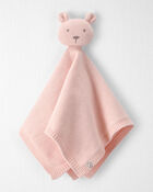 Baby Girl Organic Cotton Bear Lovey, image 1 of 3 slides