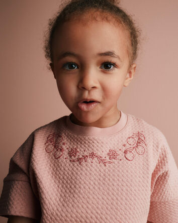 Toddler Girl High-Low Bubble Dolman Tee - Light Pink, 