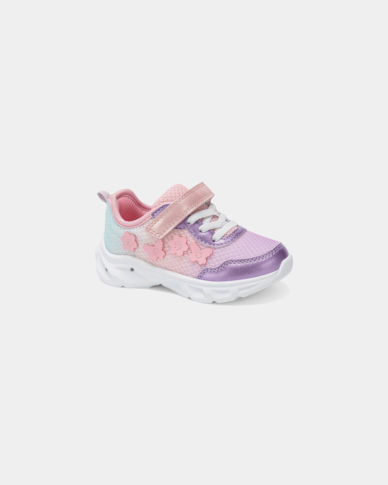 Toddler Girl Butterfly Floral Light-Up Athletic Shoes - Purple/Pink, image 1 of 7 slides