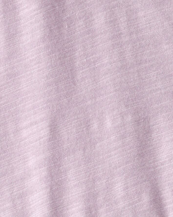 Girls Peplum Short-Sleeve Top - Purple, 
