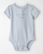 Baby Organic Cotton 'Stole Your Heart' Embroidered Bodysuit, image 1 of 4 slides