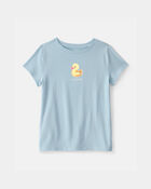 Girls Duck Graphic Tee - Blue, image 1 of 3 slides