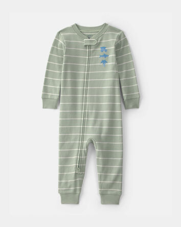 Toddler Boy Beach 100% Cotton 1-Piece Pajama - Green, 