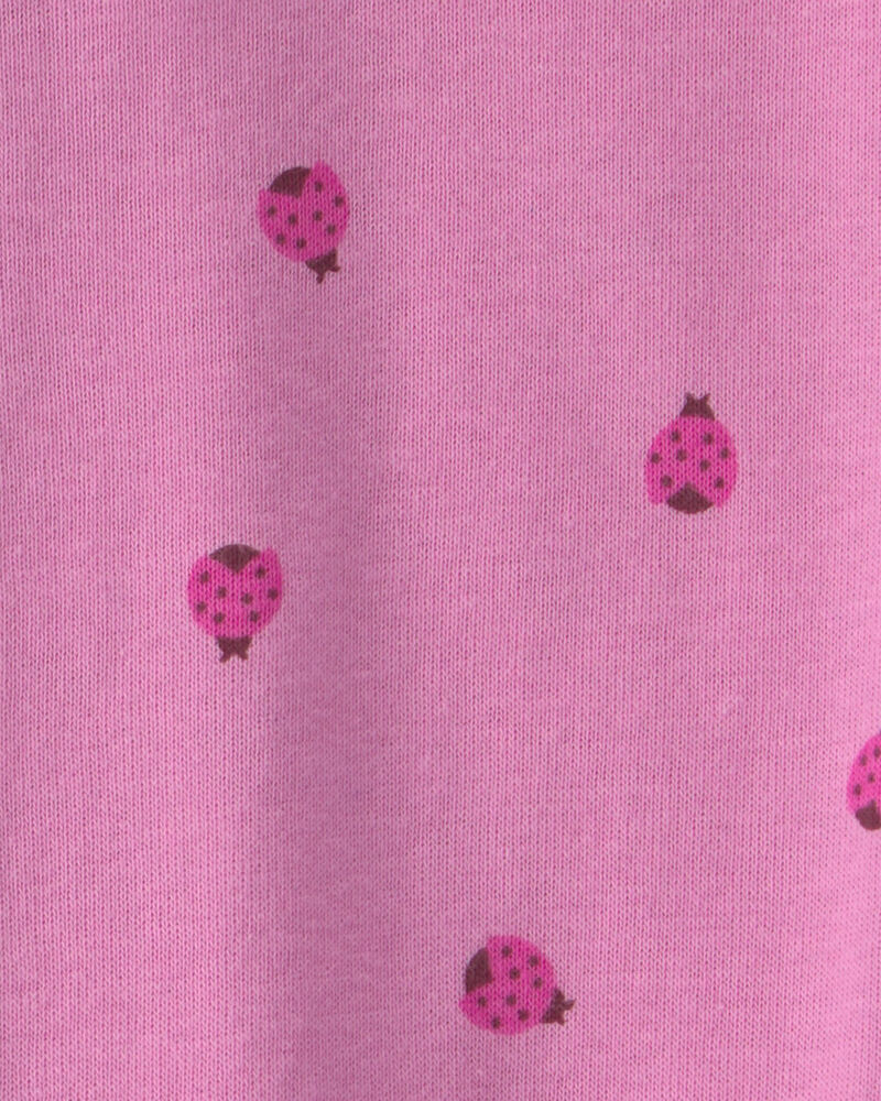 Baby Girl 3-Pack Fruit 100% Cotton 1-Piece Pajama Sets - Pink/Purple, image 3 of 5 slides