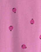 Baby Girl 3-Pack Fruit 100% Cotton 1-Piece Pajama Sets - Pink/Purple, image 3 of 5 slides