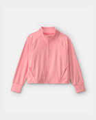 Girls Active Zip-Up Jacket - Pink, image 1 of 3 slides