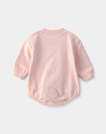 Baby Girl Bunny Bubble Romper & Hat Set - Pink, 