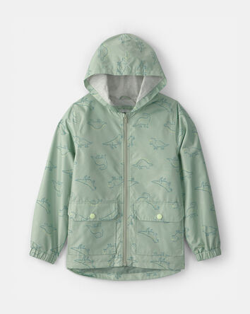 Boys Dinosaur Raincoat - Green, 
