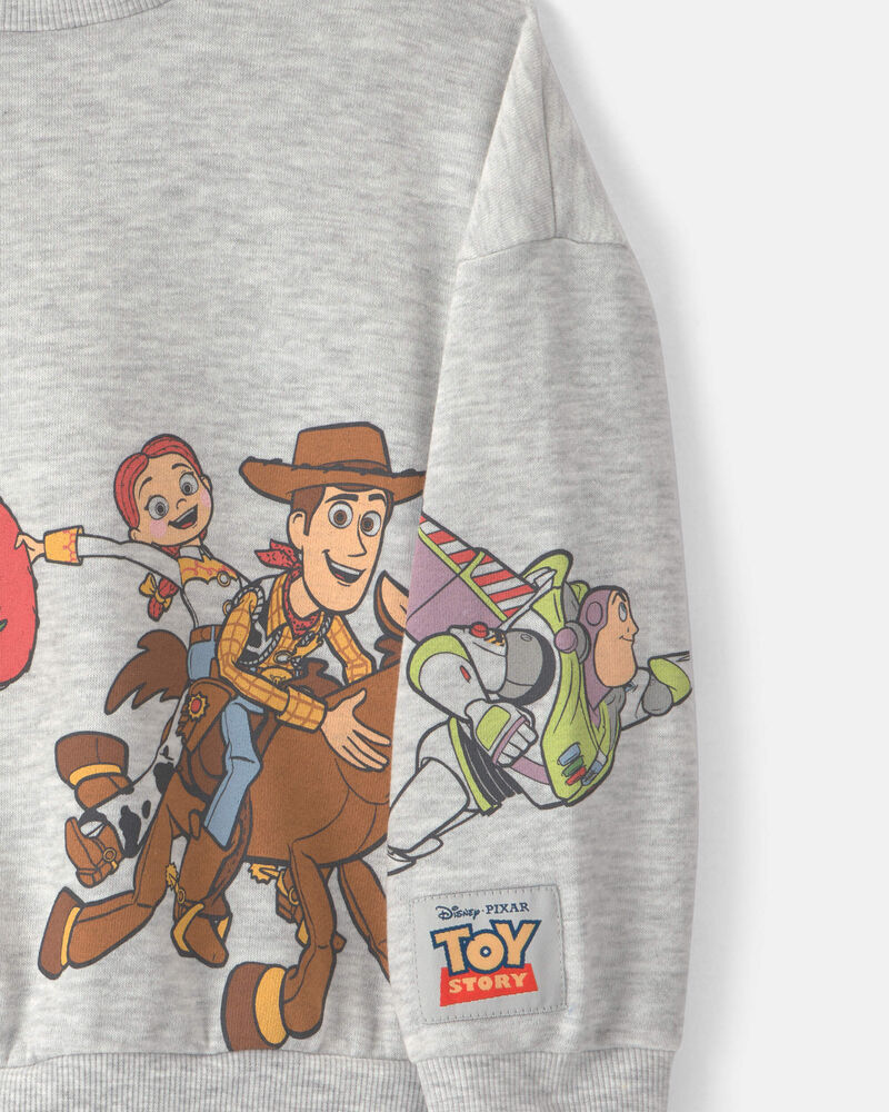 Toddler Boy Pixar&copy; Toy Story French Terry Long-Sleeve Pullover Sweatshirt - Grey, image 2 of 4 slides