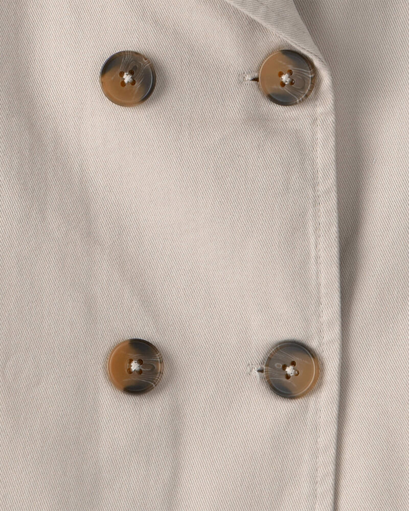 Girls Trench Jacket - Tan, image 2 of 3 slides