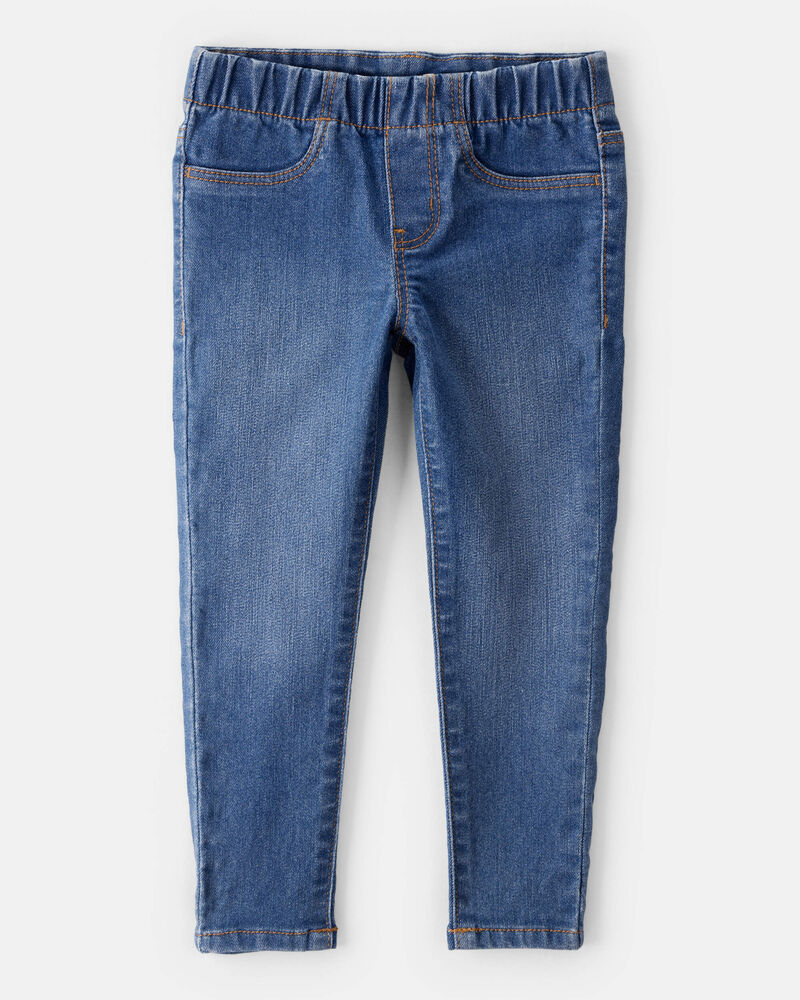Toddler Girl Dark Wash Elastic-Waist Jeggings, image 1 of 4 slides
