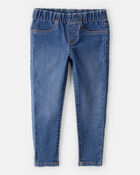 Toddler Girl Dark Wash Elastic-Waist Jeggings, image 1 of 4 slides