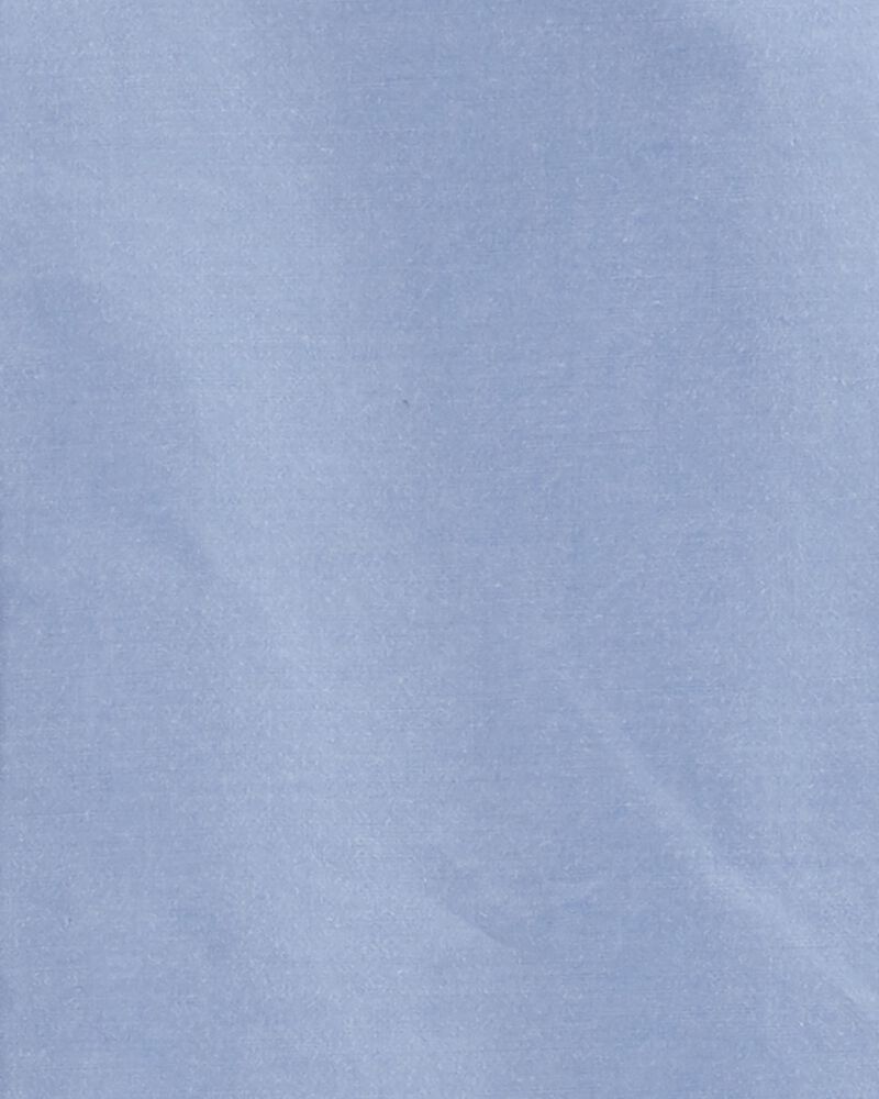 Boys Long Sleeve Button-Front Uniform Shirt - Blue, image 2 of 3 slides