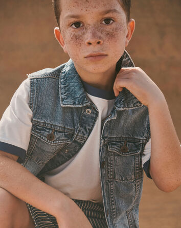 Boys OshKosh Clover Graphic Tee - Cream, 