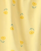 Toddler Girl Floral Sleeveless Loose Fit 2-Piece Pajama Set - Yellow, image 4 of 5 slides