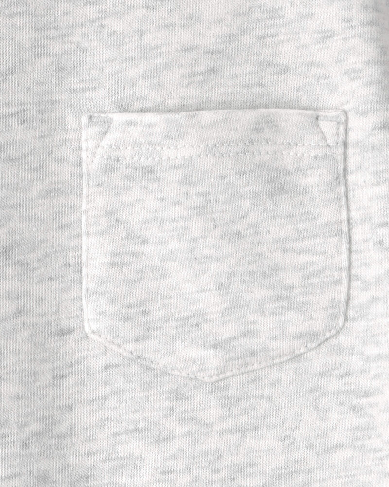 Toddler Boy 2-Piece French Terry Pocket T-Shirt & Shorts Set - Grey/Navy, image 4 of 8 slides