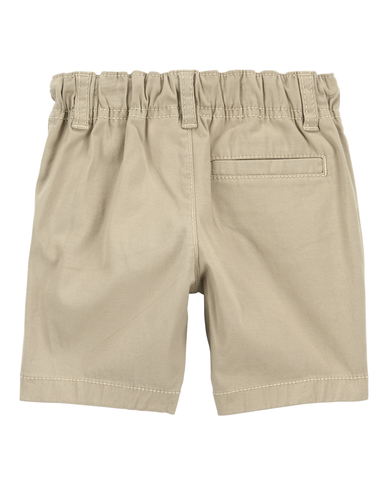 Toddler Boy Stretch Chino Shorts - Khaki, image 2 of 4 slides