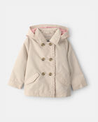 Toddler Girl Lightweight Trench Jacket - Khaki, image 1 of 4 slides