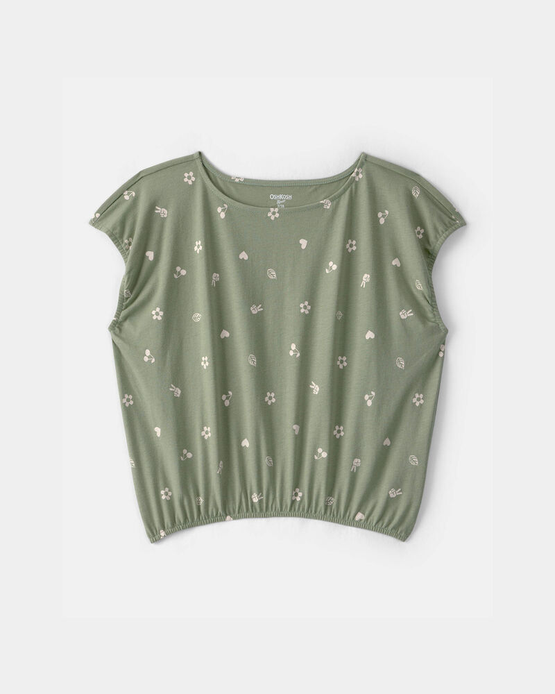 Girls Spring Icon Short-Sleeve Top - Olive, image 1 of 3 slides