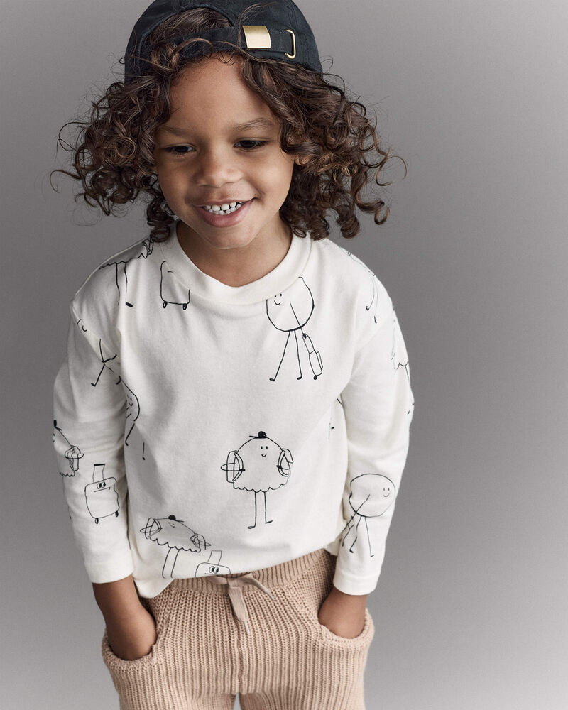 Toddler Sweater Jogger Pant - Tan, image 4 of 7 slides