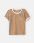 Toddler Boy Tools Embroidered Pocket Graphic Tee - Tan, image 1 of 3 slides