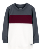 Toddler Boy Colorblock Long-Sleeve Tee - Cream, image 1 of 3 slides