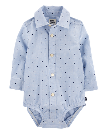 Baby Boy Polka-Dot Button-Front Bodysuit, 
