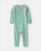Toddler Girl Popsicle 100% Cotton 1-Piece Pajama - Blue, image 1 of 3 slides