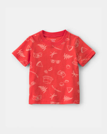 Baby Boy Summer Tee - Orange, 