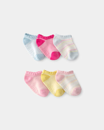 Baby Girl 6-Pack No Show Socks, 