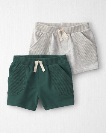 Baby 2-Pack French Terry Shorts Made with Organic Cotton, 