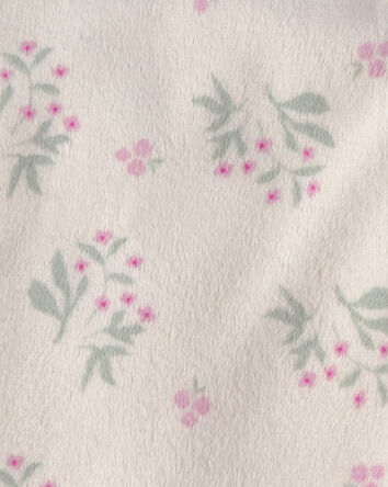 Baby Floral Plush Blanket - Purple/Ivory, 