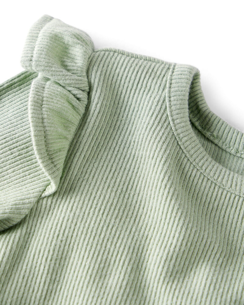 Baby Girl 3-Pack Organic Cotton Ribbed Tees, image 2 of 6 slides