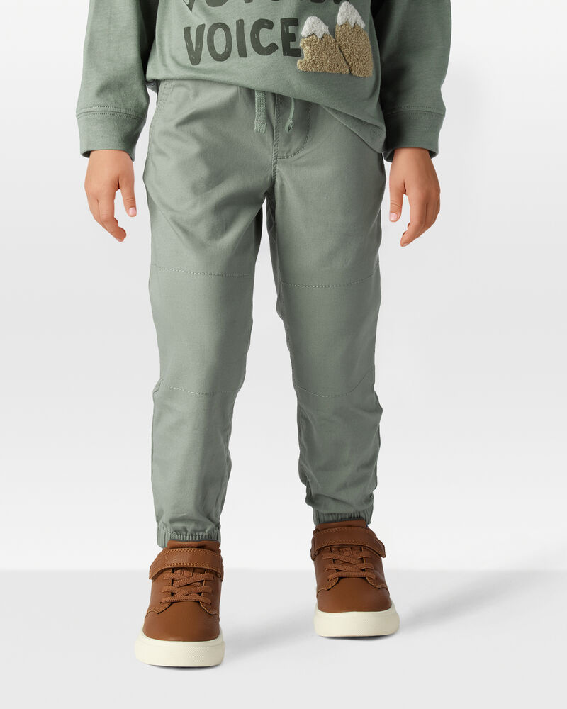 Toddler Boy  Cotton Everyday Pull-On Jogger - Green, image 3 of 6 slides
